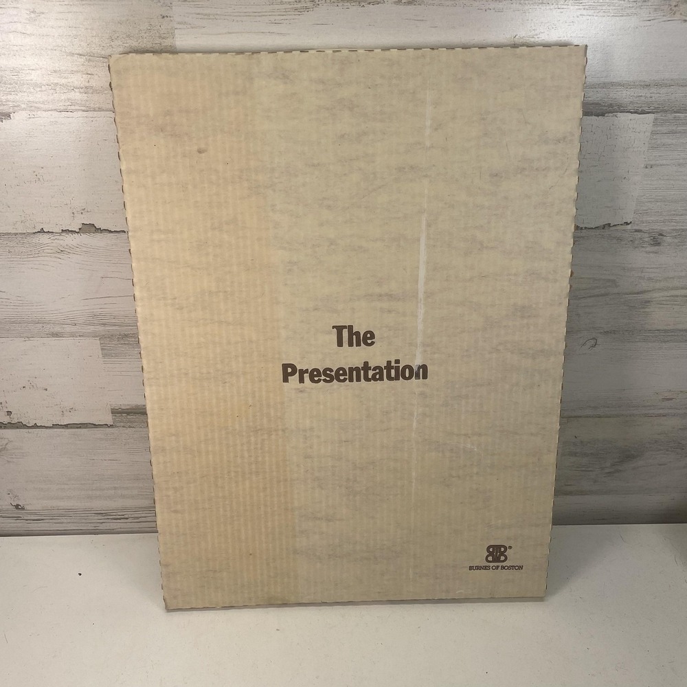 Vintage Burnes of Boston The Presentette Photo Frame Box Beige Gold 350 2028
